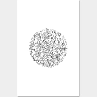 Circle Flowers Posters and Art